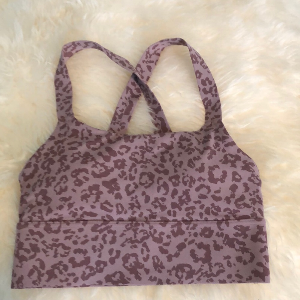 Mauve Leopard Sports Bra